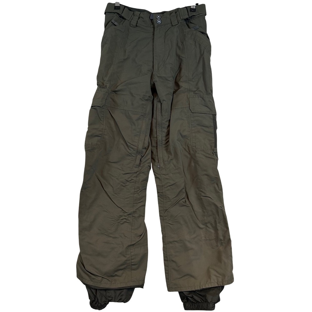 Burton Formula Snowboard Pants Womens Small‎ Olive Green Cargo Ski Winter Pants